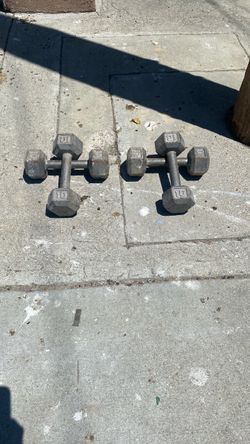 2 sets of 10lbs. Weights. Metal