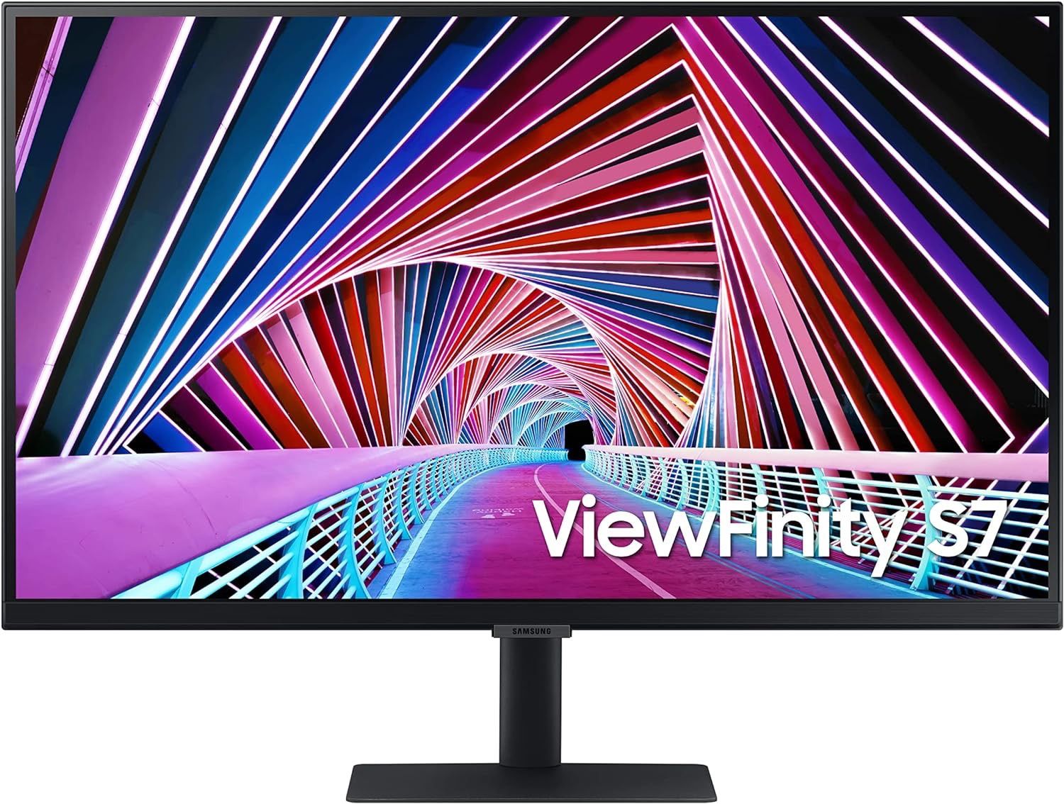 SAMSUNG 32” S70A Series 4K UHD (3840x2160) Computer Monitor, HDMI, DisplayPort, HDR10 (1 Billion Colors), 3-sided border-less, TUV-certified Intellige