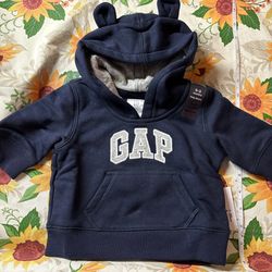 Navy blue Gap hoodie with bear ears #kidswear #adorable #gap