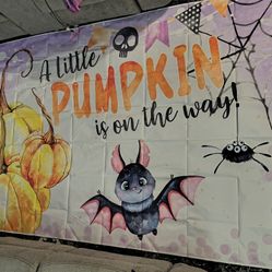 A Little Pumpkin Is On Th Way Backdrop
