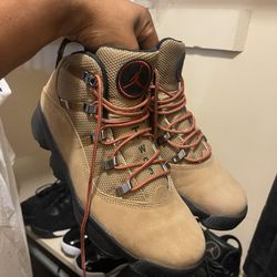 Brown 6 Ring Jordan Boots Size 9.5 $60.00