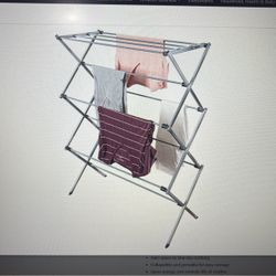 Honey Can Do Oversize Collapsible, Clothes, Drying Rack, Silver, 50 Pounds