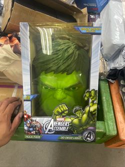 Marvel Avengers HULK Head / Face 3D Deco Wall LED Night Light Art Room Hot