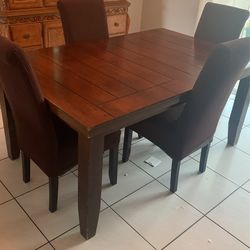 Table with six chairs