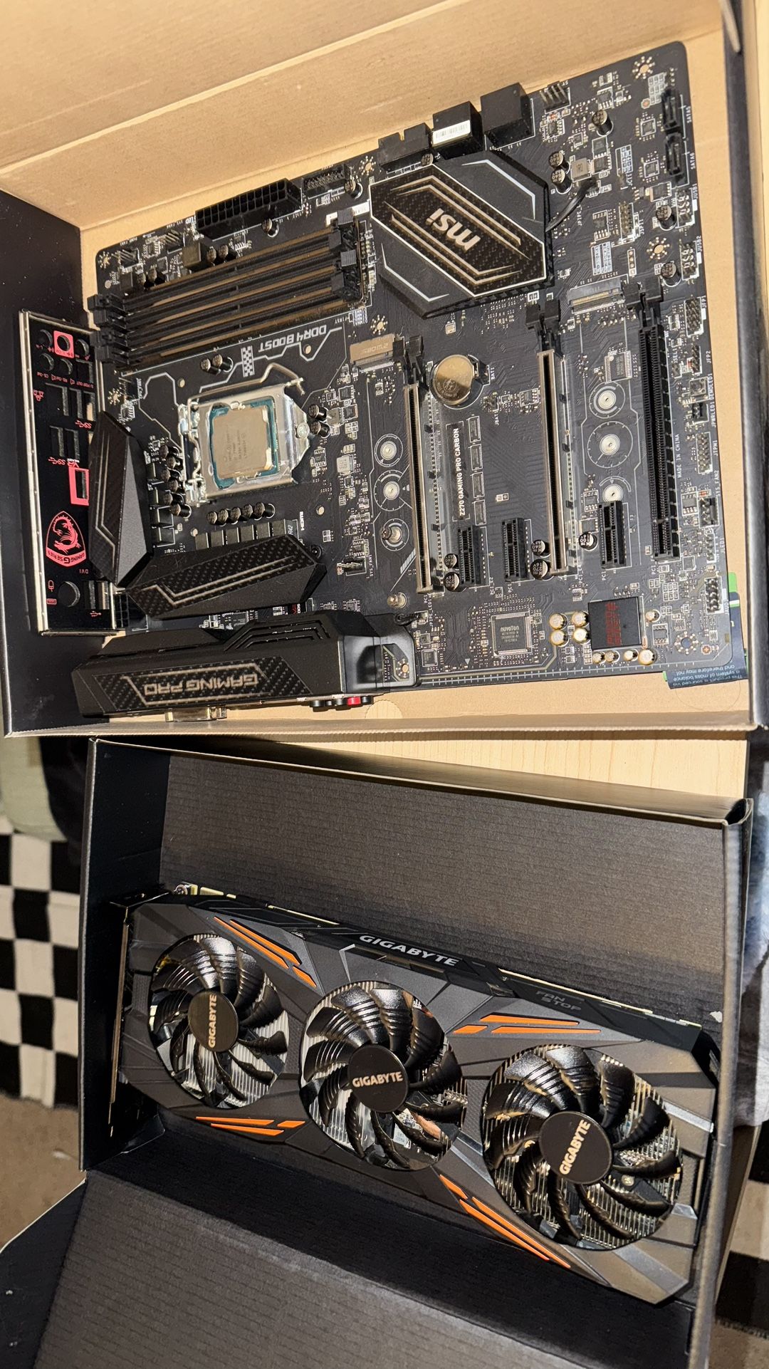 Pc Parts Motherboard, Gtx 1070 Ti , I7 7700k