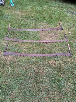 Antique Two-Man Crosscut Saws – Set of 3