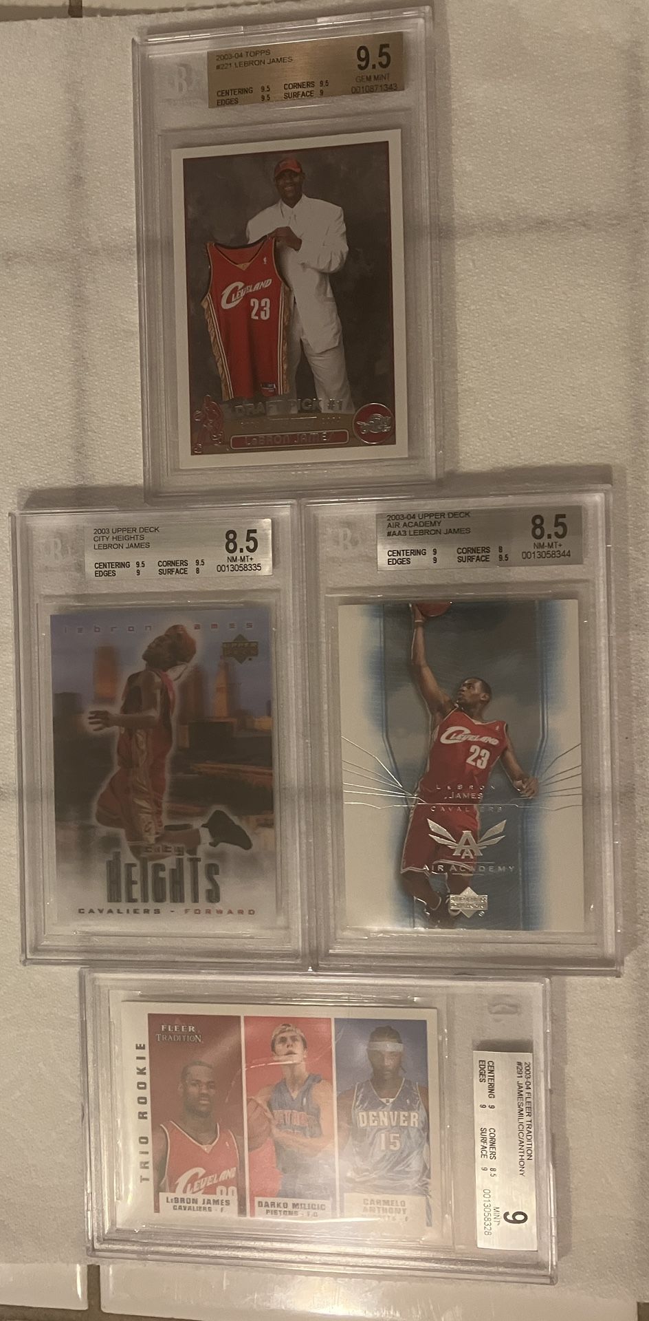 LeBron James 2003 Rookie Lot - BGS Graded 