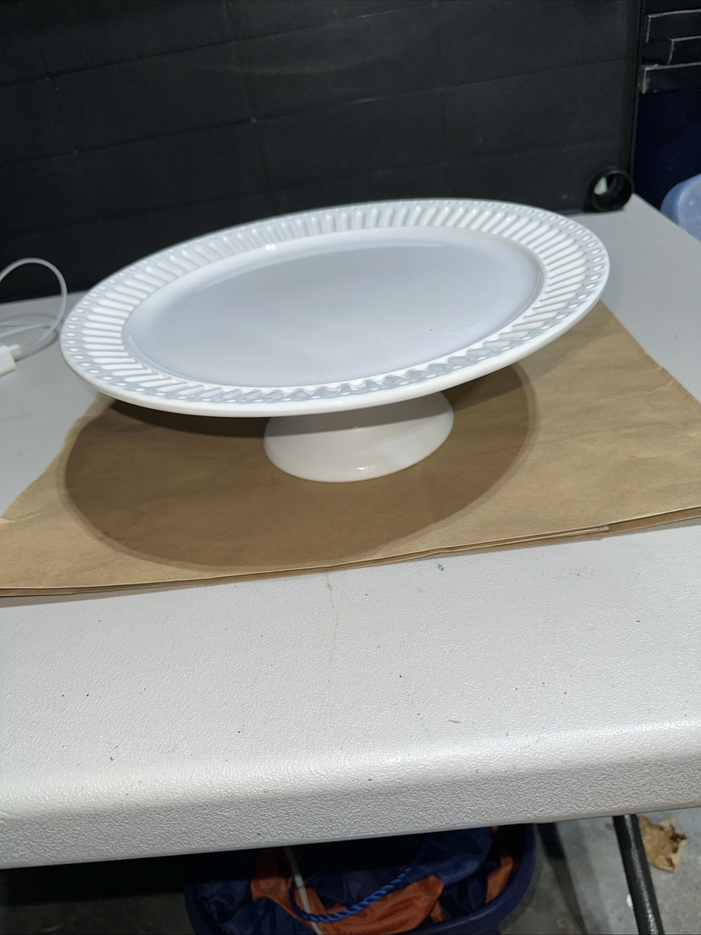 Beautiful Vintage Ceriart Pedestal Cake Stand