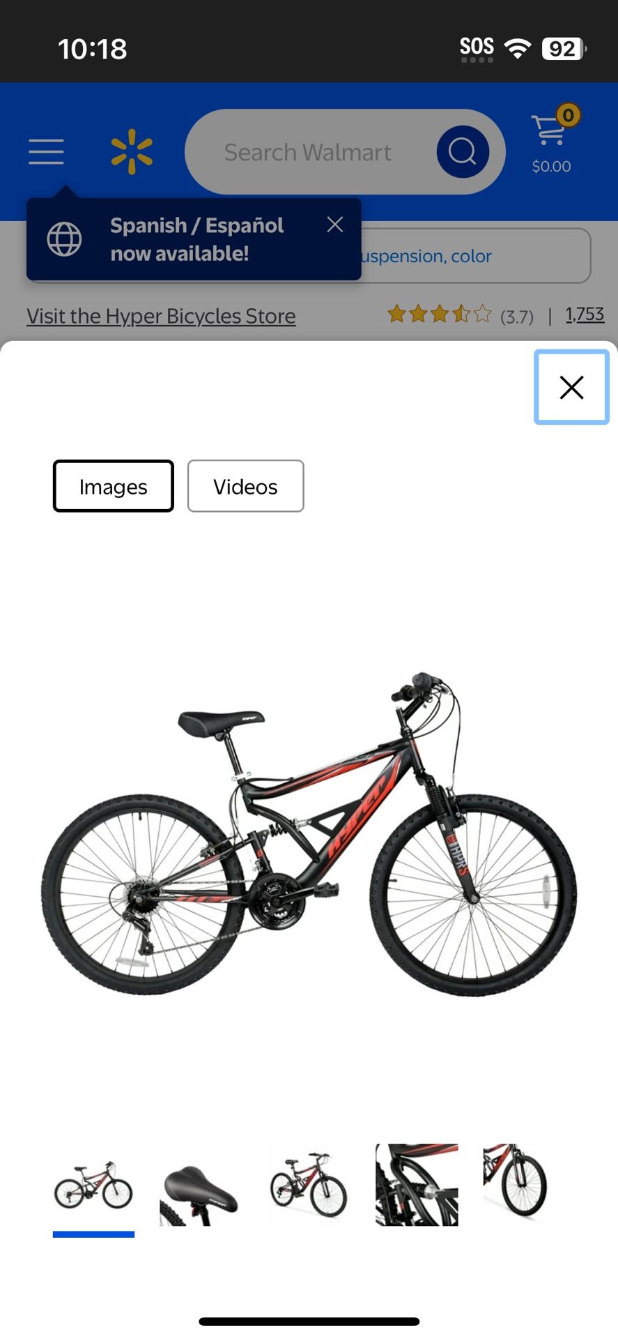 Hyper Red 26 Inch Bike