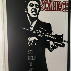 24x36 metal plaque scarface