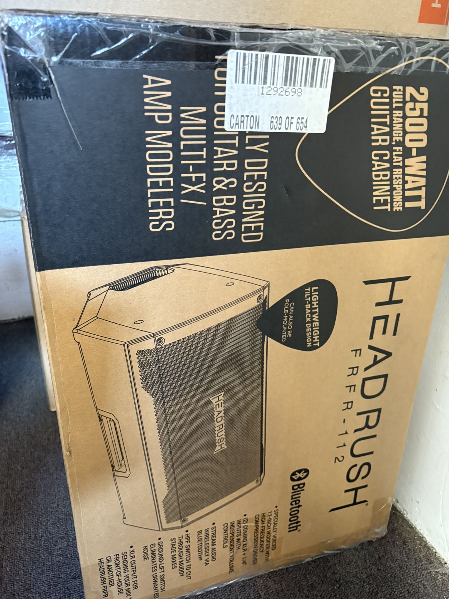 New in box HeadRush FRFR 112 MKII 2,500 watt x 12 inch Powered