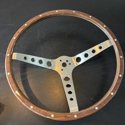 Brand New Wood Steering Wheel / Mount / Horn Ford Mustang And Cougar 