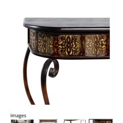 Ashley Floral Console Table Metal