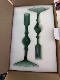 New in Box Glass Candlestick Holder