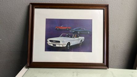 1966 classic Fords framed picture