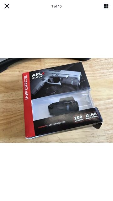 INFORCE APLc Compact EDC/CCW Ambidextrous Paddle Light for Glock Pistols [RARE]