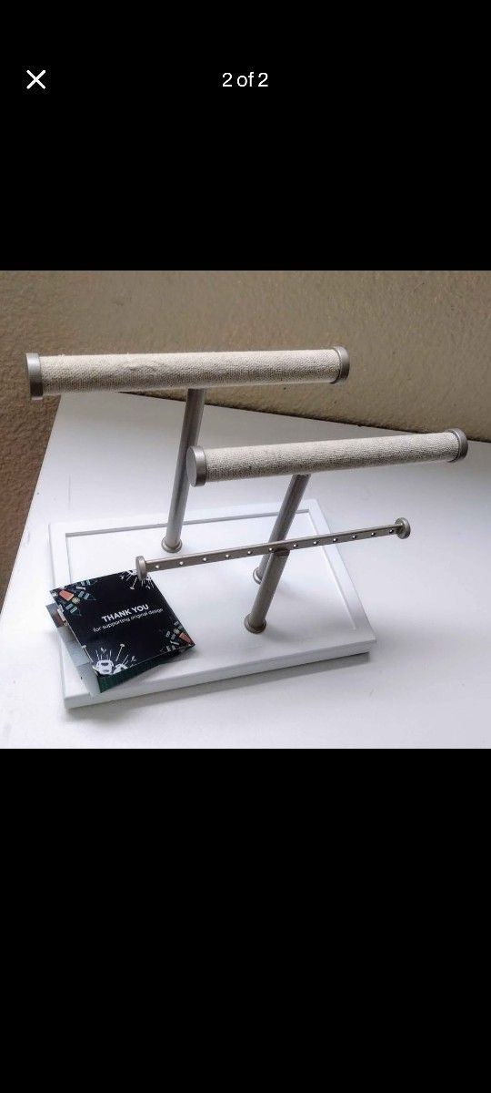 Hanging Jewelry Organizer Tiered Tabletop Small 7.5" x 5"