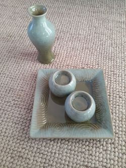 Vase & candle holder set