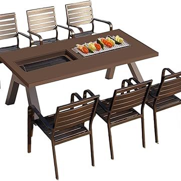 Deluxe Aluminum Outdoor BBQ Table and Chair 