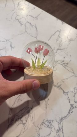 Home Decor Light Up Flowers Globe