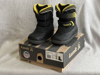 KAMIK TODDLER SNOWCHASE BOOTS BLACK SIZE US-11, EUR-28