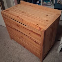 Solid Pine Wood 3-Drawer Dresser