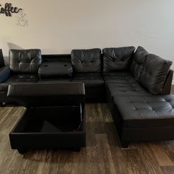 Leather Sectional Couch 