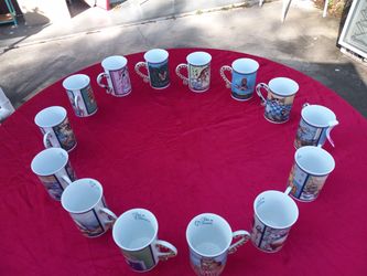 Comical Cats Porcelain Collector Mugs.