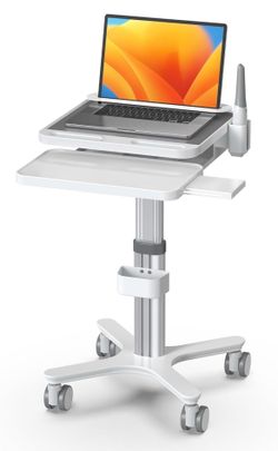 Adjustable Mobile Workstation Cart for Office or Clinic