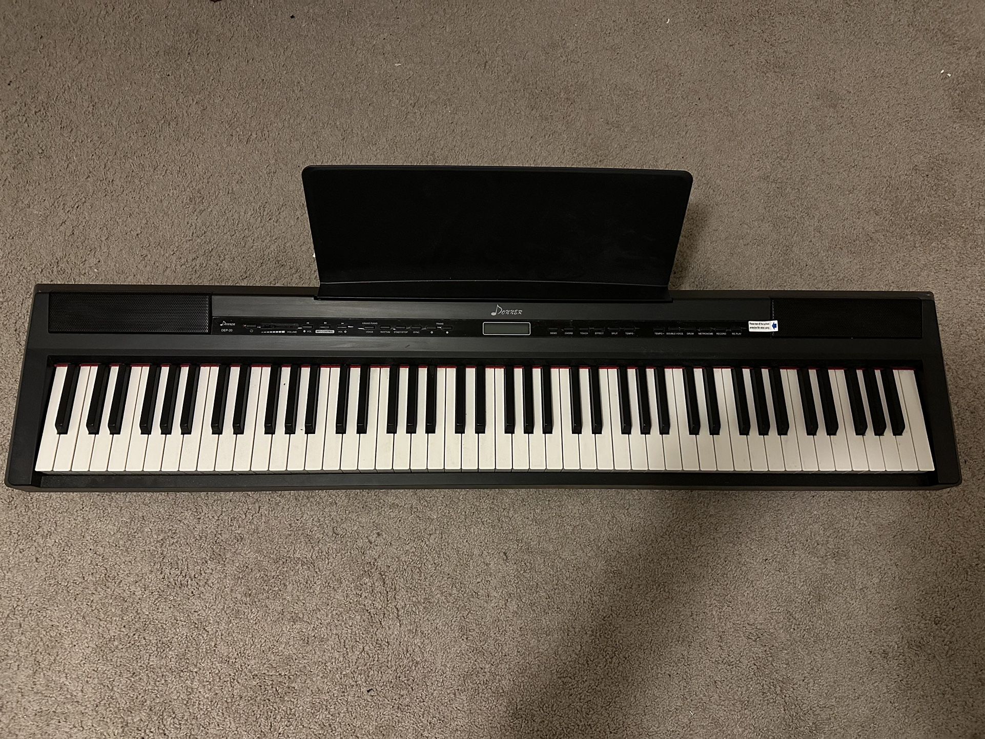 Donner DEP-20 Beginner Digital Piano 88 Key Full Size Weighted Keyboard, Portable Electric Piano