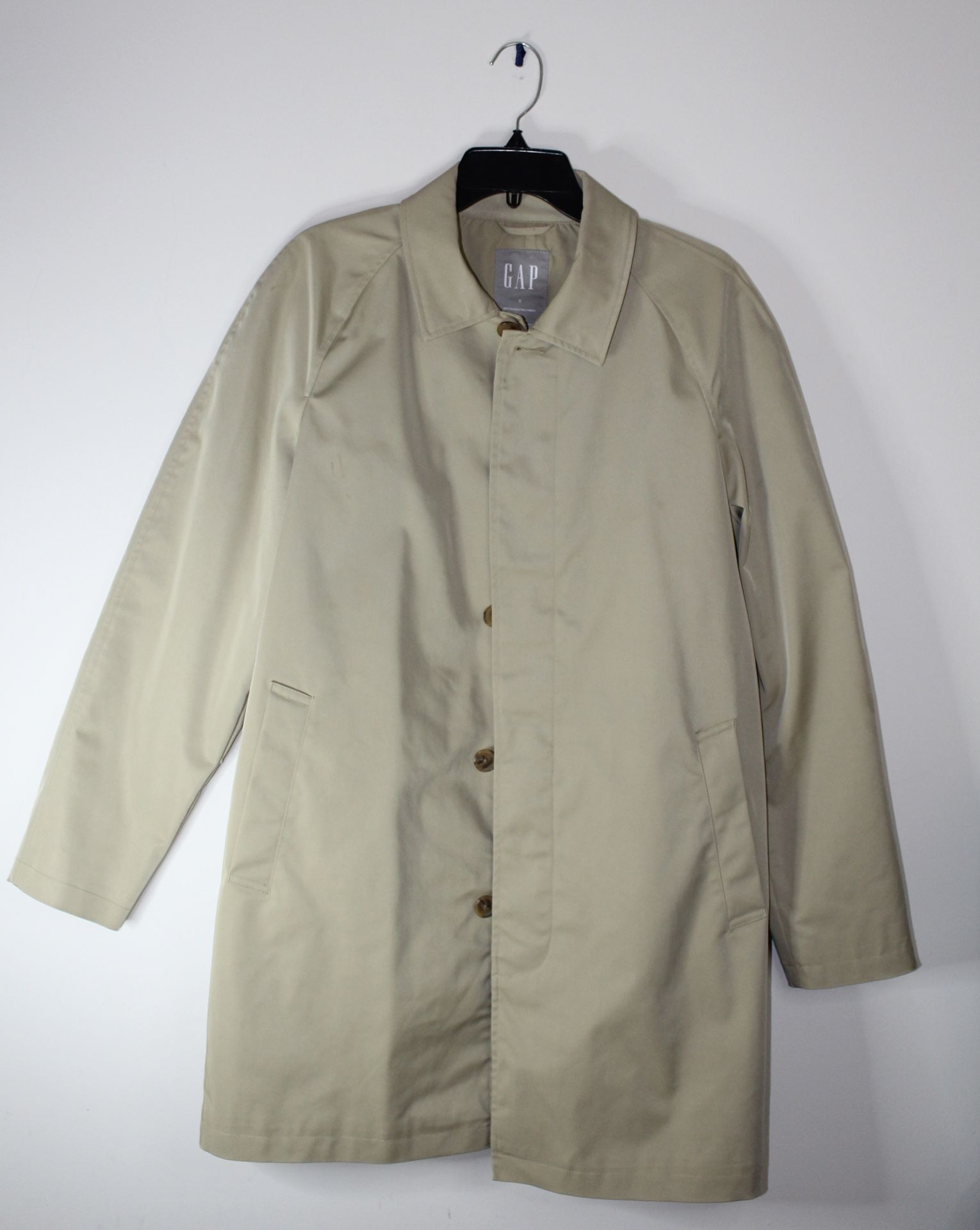 Gap Mac Rain Coat Parka Khaki Men Raining Jacket Size S