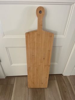 Large wood Cutting Board with Handle $15