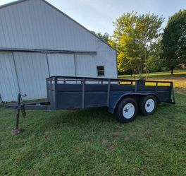 14' Heavy-Duty Tandem Axle Utility Trailer with High Sides