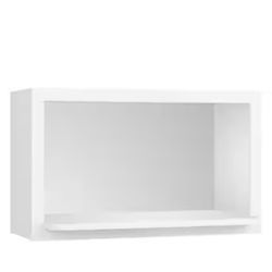 Courtland 30 in. W x 12 in. D x 18 in. H Assembled Shaker Wall Microwave Shelf Kitchen Cabinet in Polar White