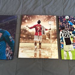 3 Canvas Of Cristiano Ronaldo CR7 Soccer 