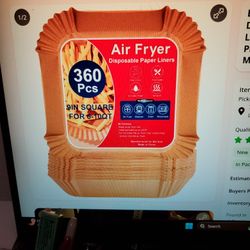 360 Pcs 9 In Large Air Fryer Liners Disposable