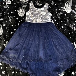 Elegant Size 8 Girls Hi-lo Formal Dress