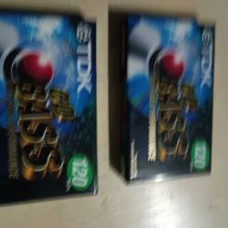Two TDK 120 Minute CD Bass Blank Audio Cassette Tapes NEW SEALED 120 Min.