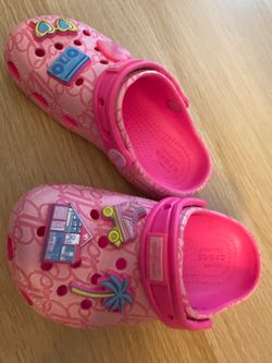 Girls Barbie crocs - size 10