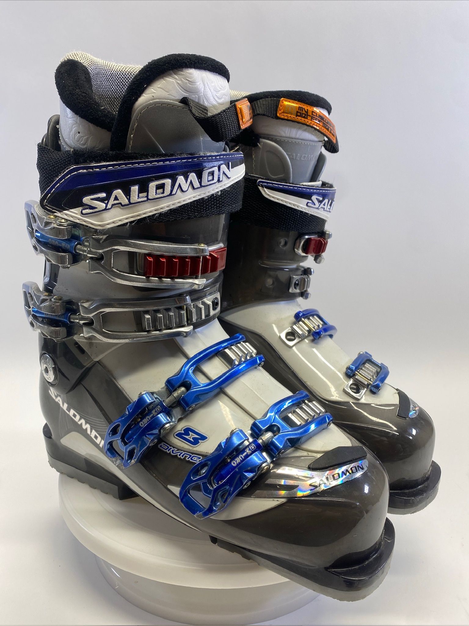 Salomon Divine Energyzer 70 Gray Blue Ski Boots Size 25.