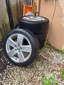 16" OEM VW Alloy Wheels & Goodyear Tires (Set of 4) – 5x112