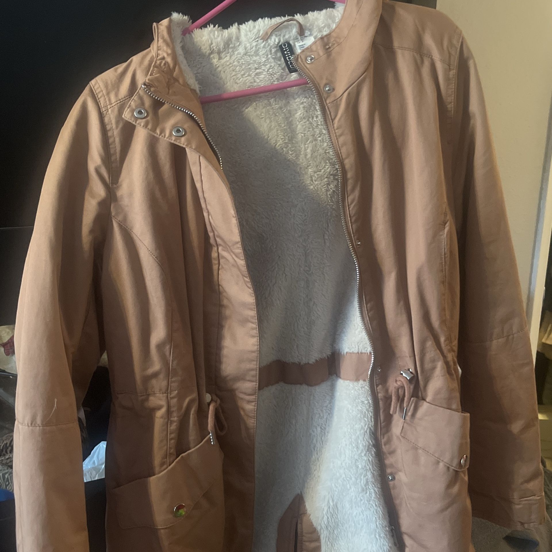 Dusty Pink Soft Interior Jacket Size 8