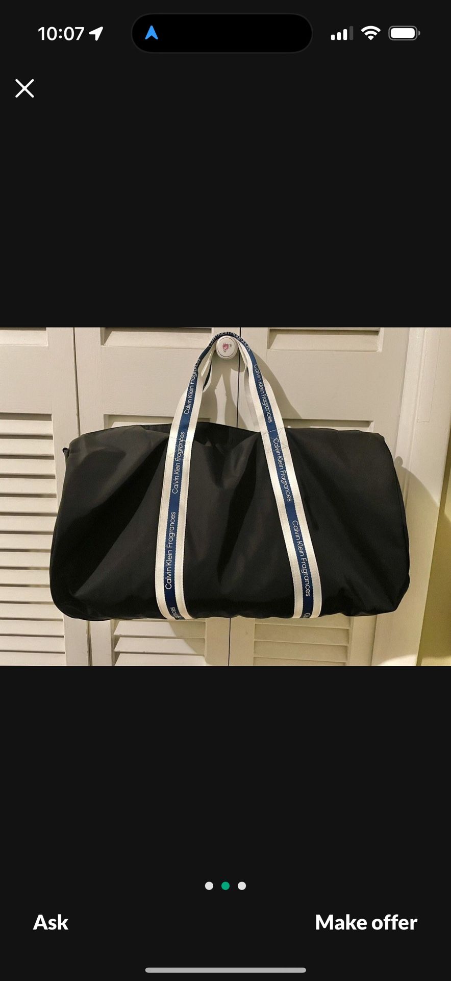 New— Calvin Klein duffle bag