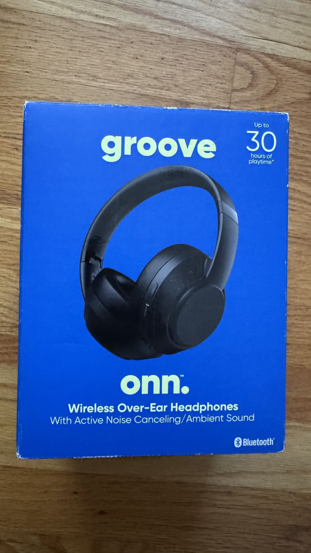 ONN Wireless Over Ear Noise Canceling Headphones Black