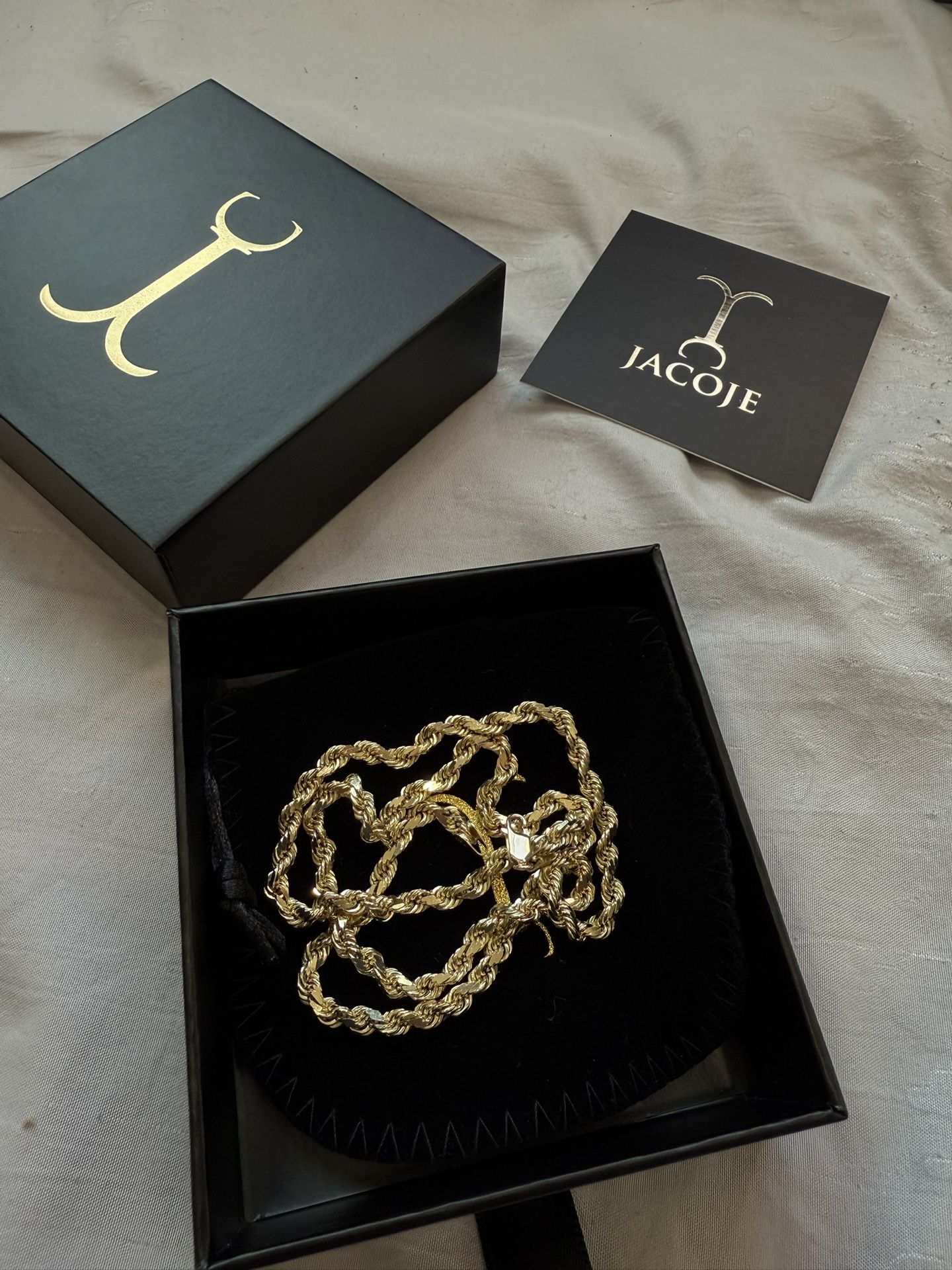 14k Solid Gold Rope Chain 5mm