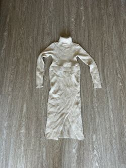 Lulu's Cream ribbed long sleeve knit top
