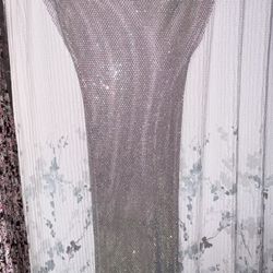 Zara Fishnet Dress Silver Iridescent #coachella
