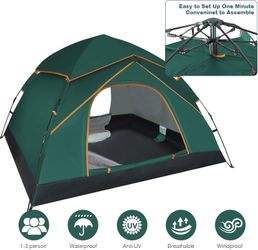 New Pop Up Tent for Camping, 2-3 Person