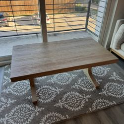 Hearth & Hand with Magnolia Pedestal Wood Coffee Table, Natural