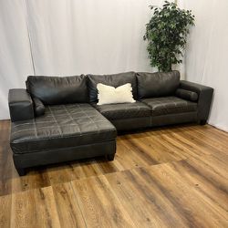 FREE DELIVERY Dark Brown Sectional Couch